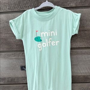 Mini Golfer Kids Mint Green Romper